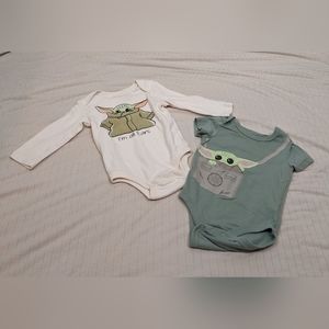 Star Wars Baby Yoda onesies (2), 6-9 months